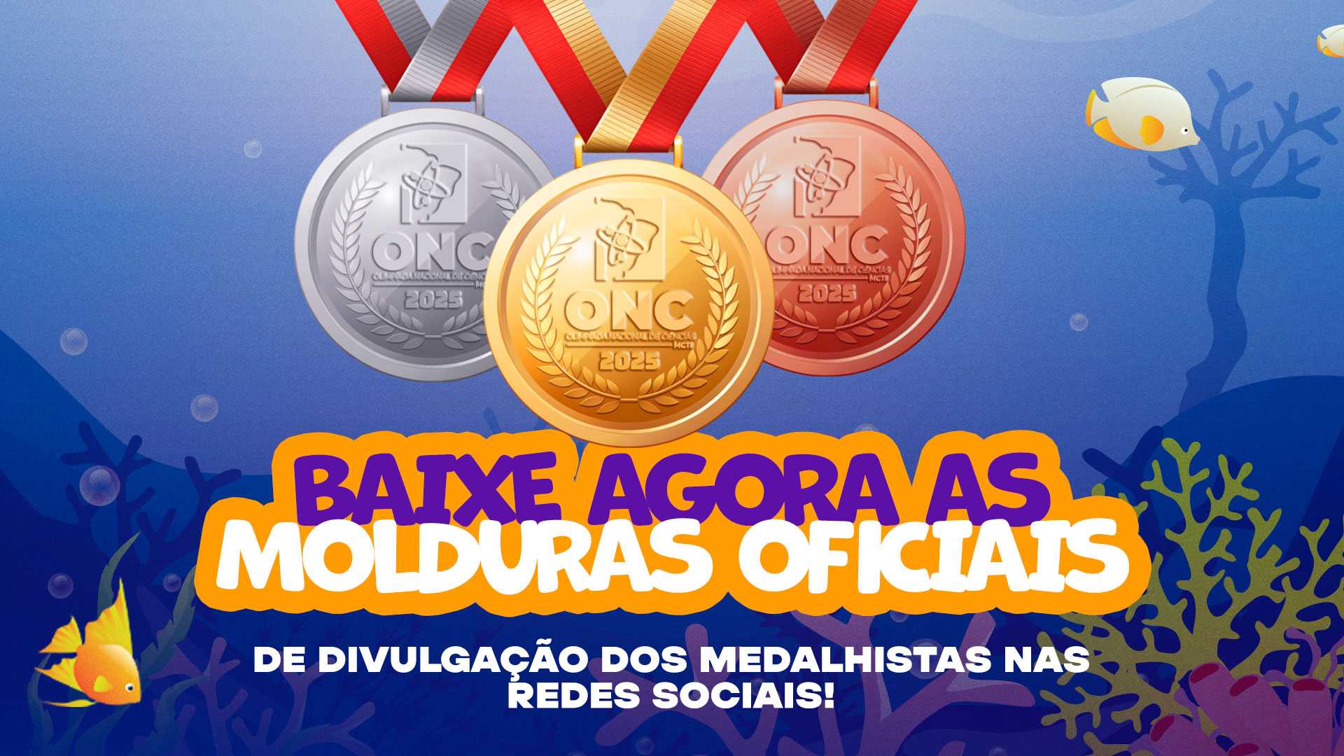 Máscaras de medalhistas para mídias social